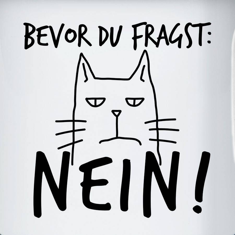 Shirtracer Bevor Du Fragst: Nein! - Katze - Schwarz Shirts & Mehr Shirtracer