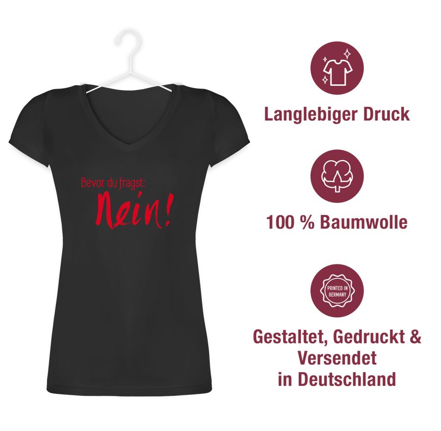 Shirtracer Bevor Du Fragst Nein! Rot Shirts & Mehr Shirtracer