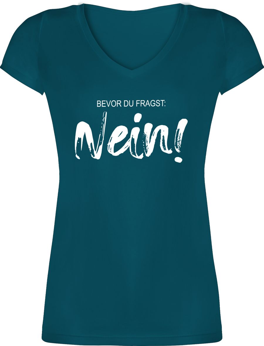 Shirtracer Bevor du fragst NEIN - Sarkasmus Ironie Spruch Geschenk Job Arbeit Witzig: Tshir Shirtracer