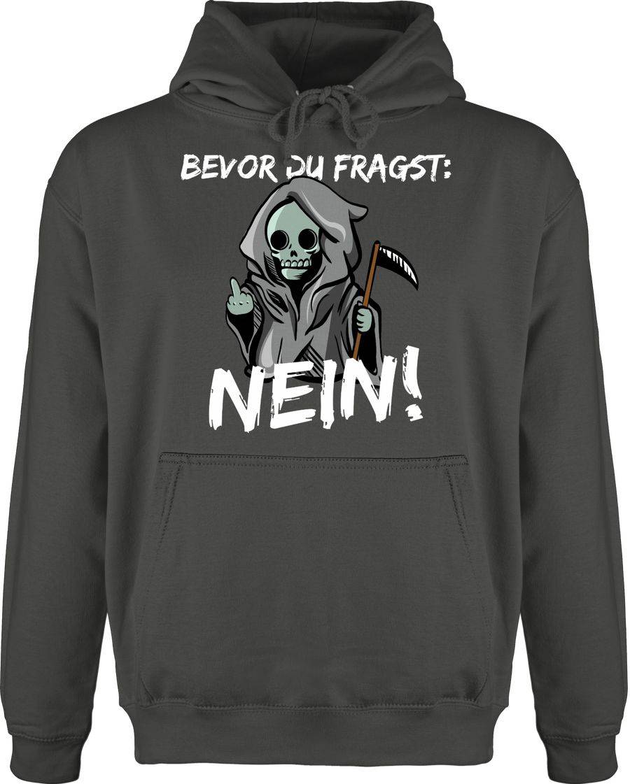 Shirtracer Bevor du fragst: Nein! - Sensenmann - Weiß Shirts & Mehr Shirtracer