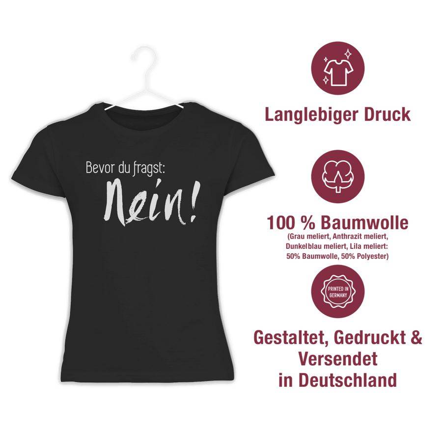 Shirtracer Bevor Du Fragst: Nein Shirts & Mehr Shirtracer