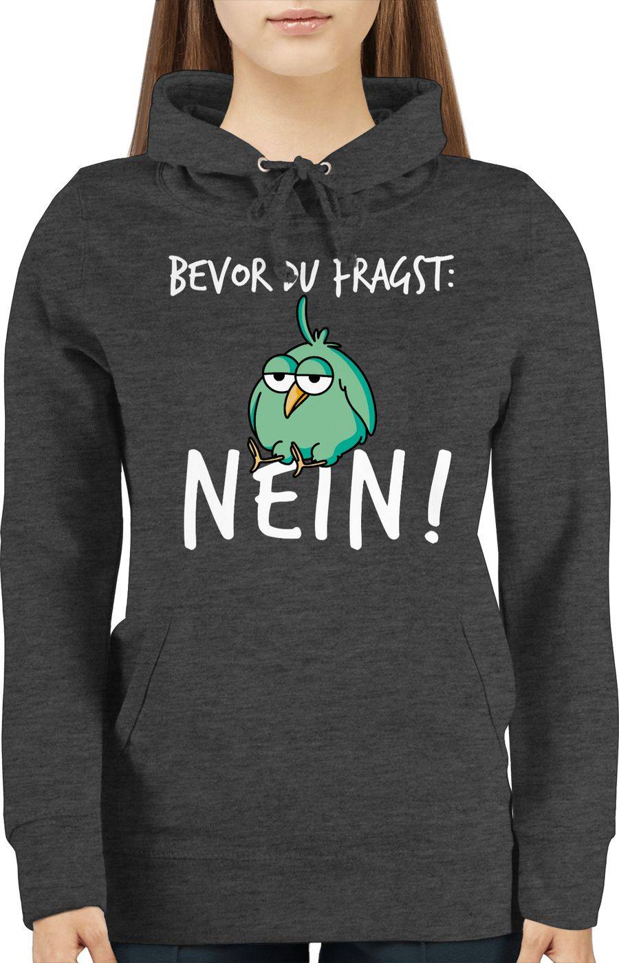 Shirtracer Bevor Du Fragst: Nein! - Vogel - Weiß Shirts & Mehr Shirtracer