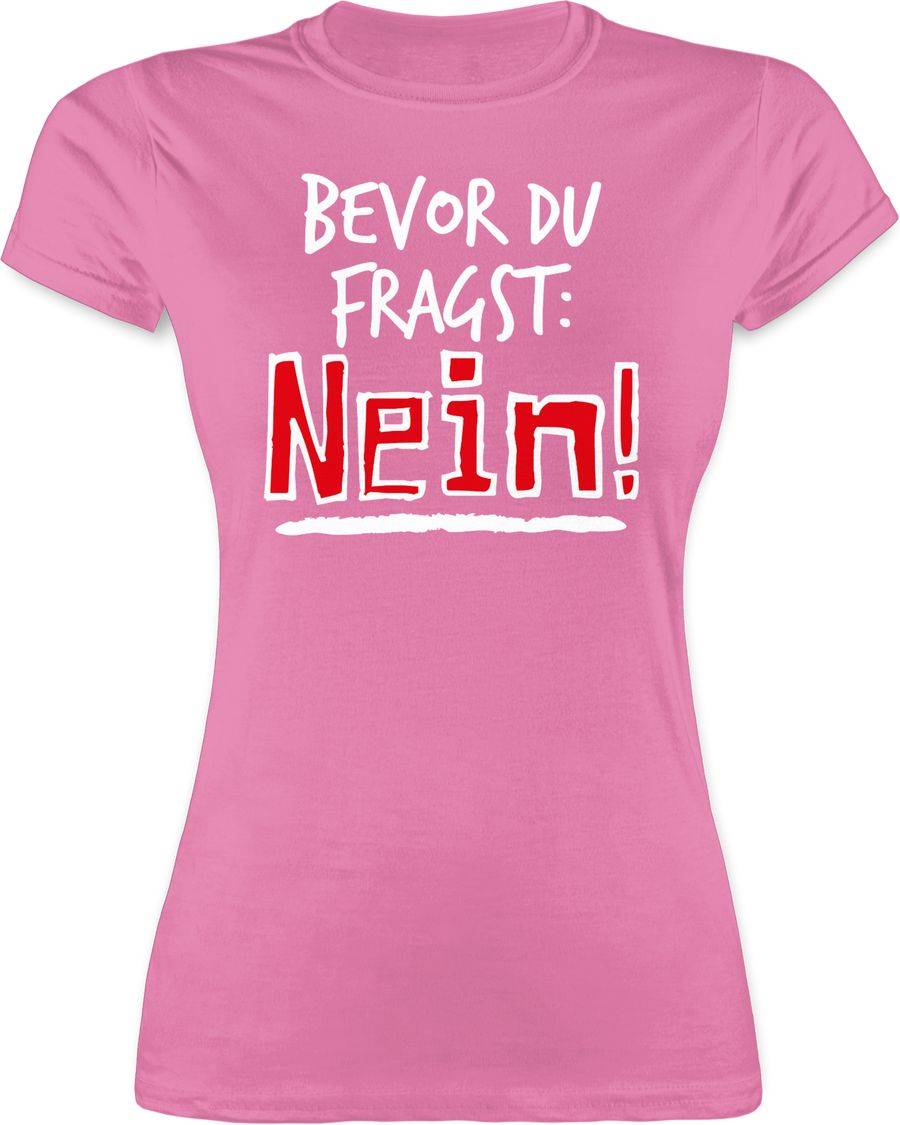 Shirtracer Bevor du fragst - weiß: T-Shirt Gym Bag Shirtracer