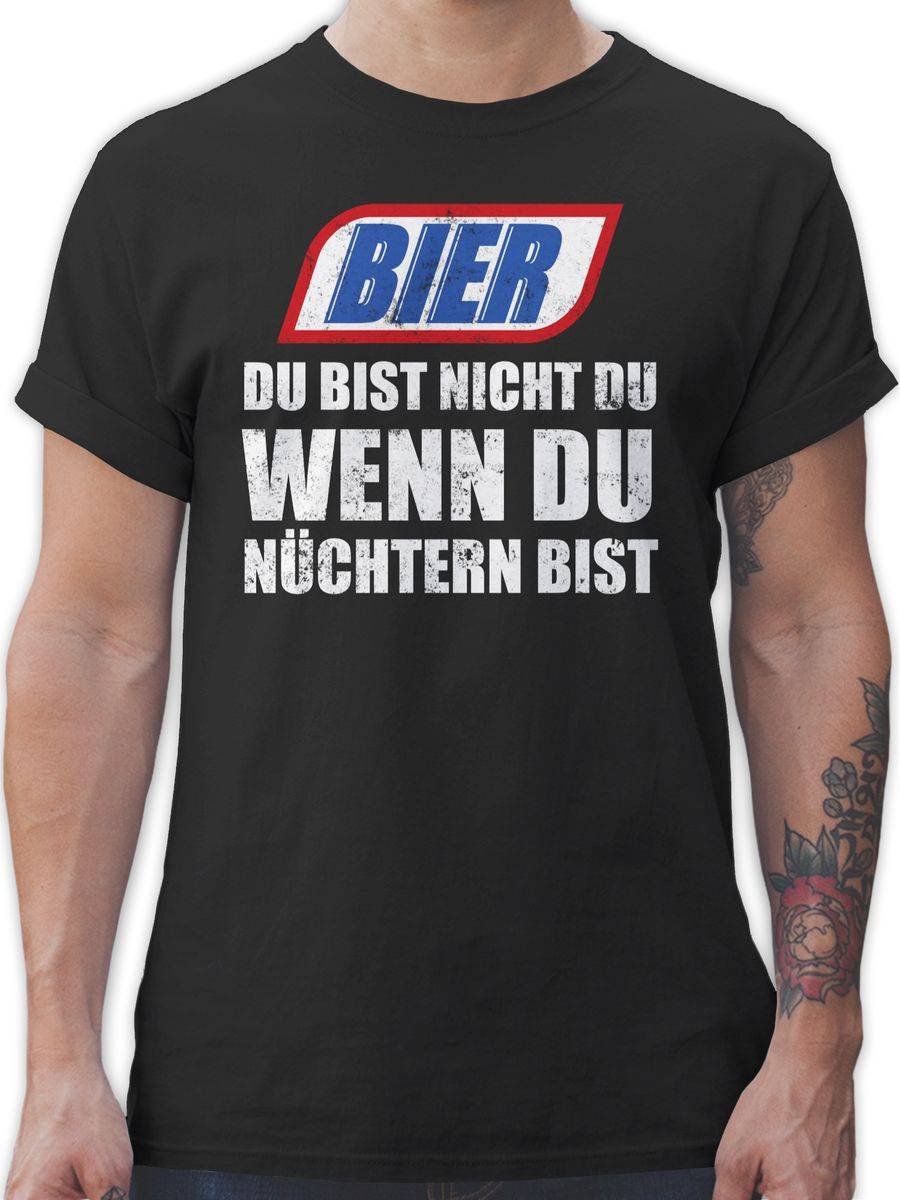 Shirtracer Bier Du bist nicht du wenn du nüchtern bist Vintage Shirts & Mehr Shirtracer