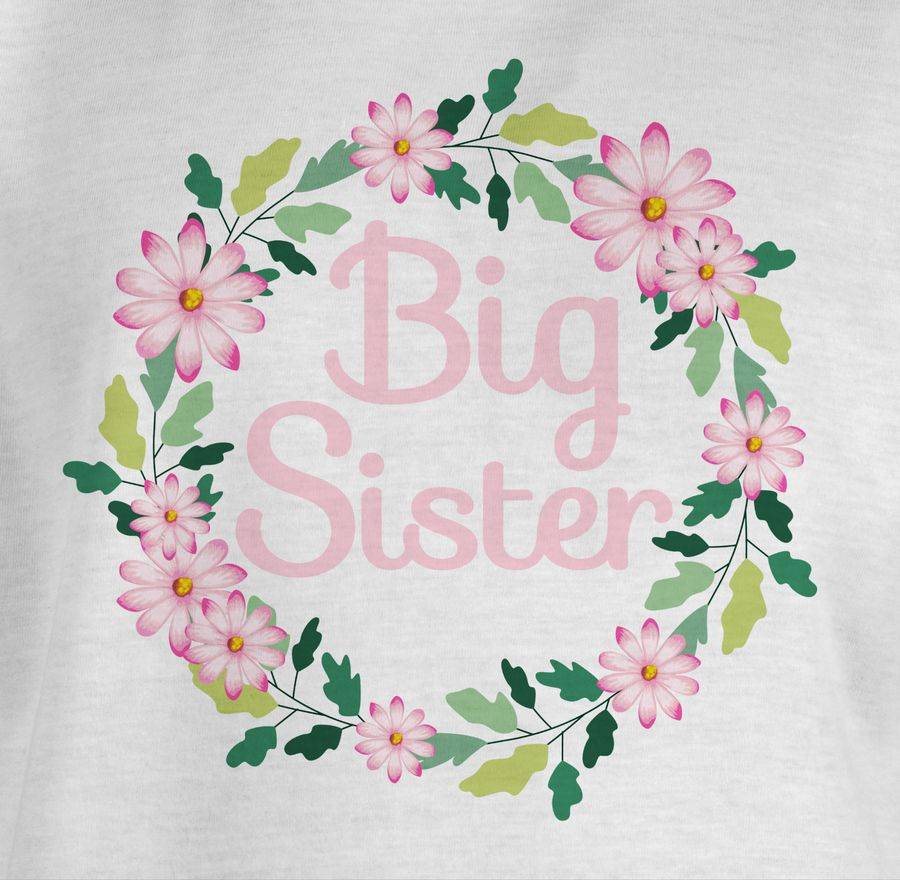 Shirtracer Big Sister Mit Blumenkranz Shirts & Mehr Shirtracer