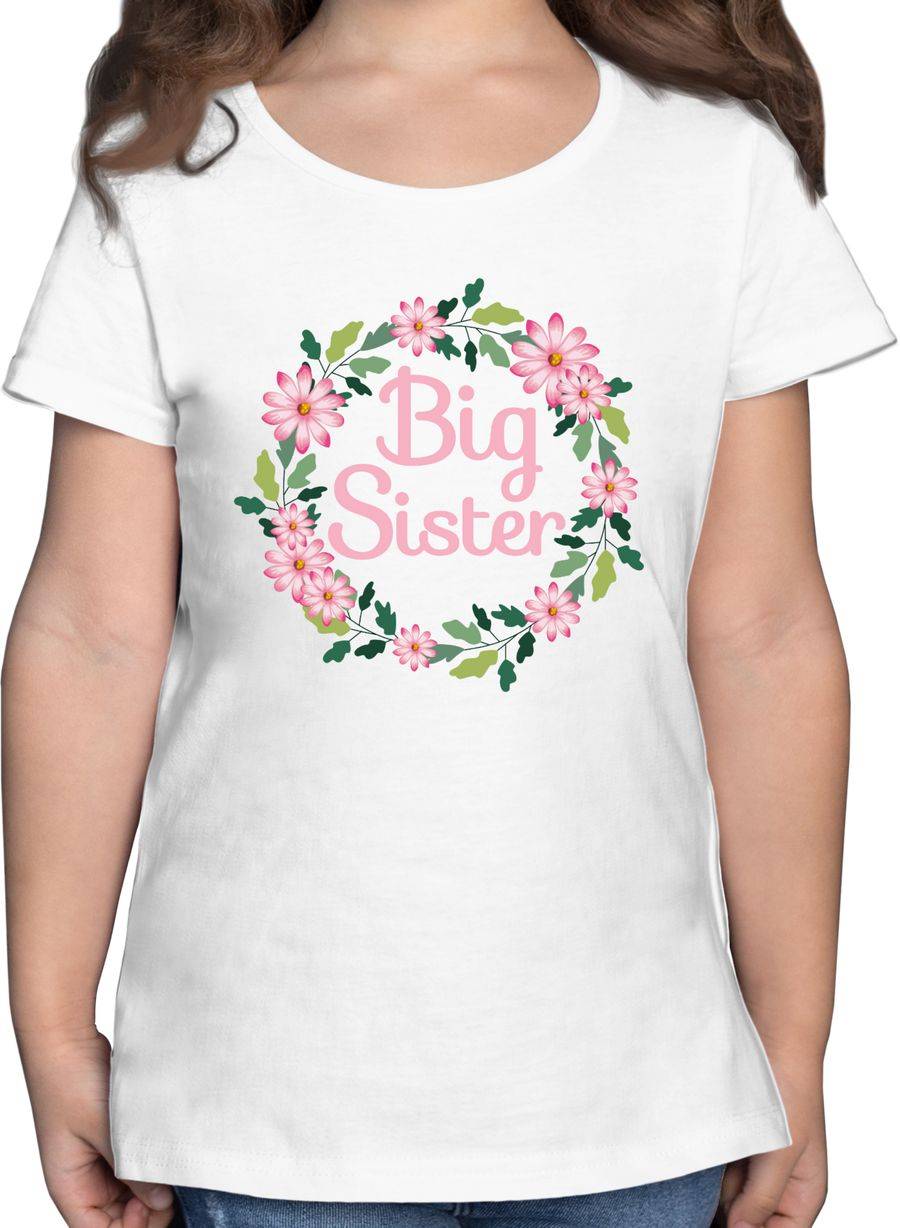 Shirtracer Big Sister mit Blumenkranz Shirts & Mehr Shirtracer