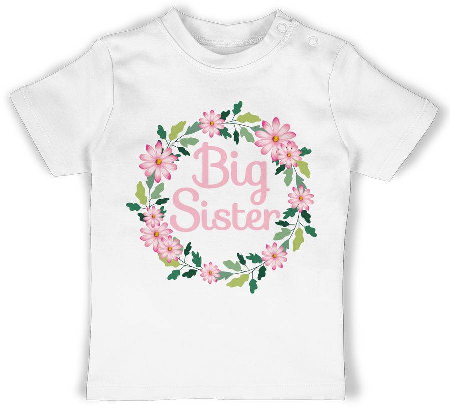 Shirtracer Big Sister mit Blumenkranz Shirts & Mehr Shirtracer