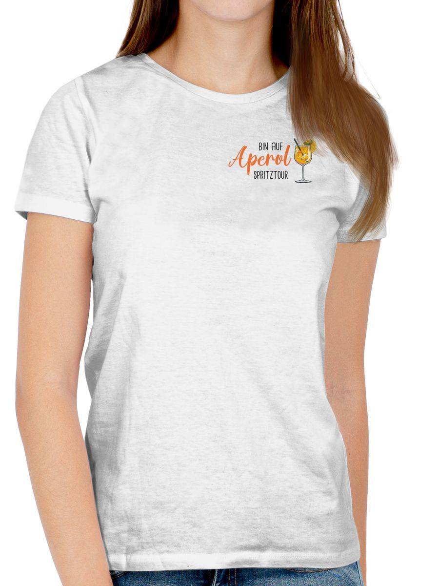 Shirtracer Bin Auf Aperol Spritztour Geschenk Spritz Tour Aperol JGA Mädelsabend Shirts & Shirtracer