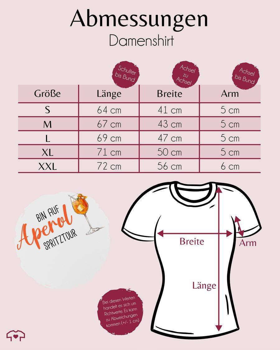 Shirtracer Bin Auf Aperol Spritztour JGA Mädelsabend Spritz Tour Shirts & Mehr Shirtracer