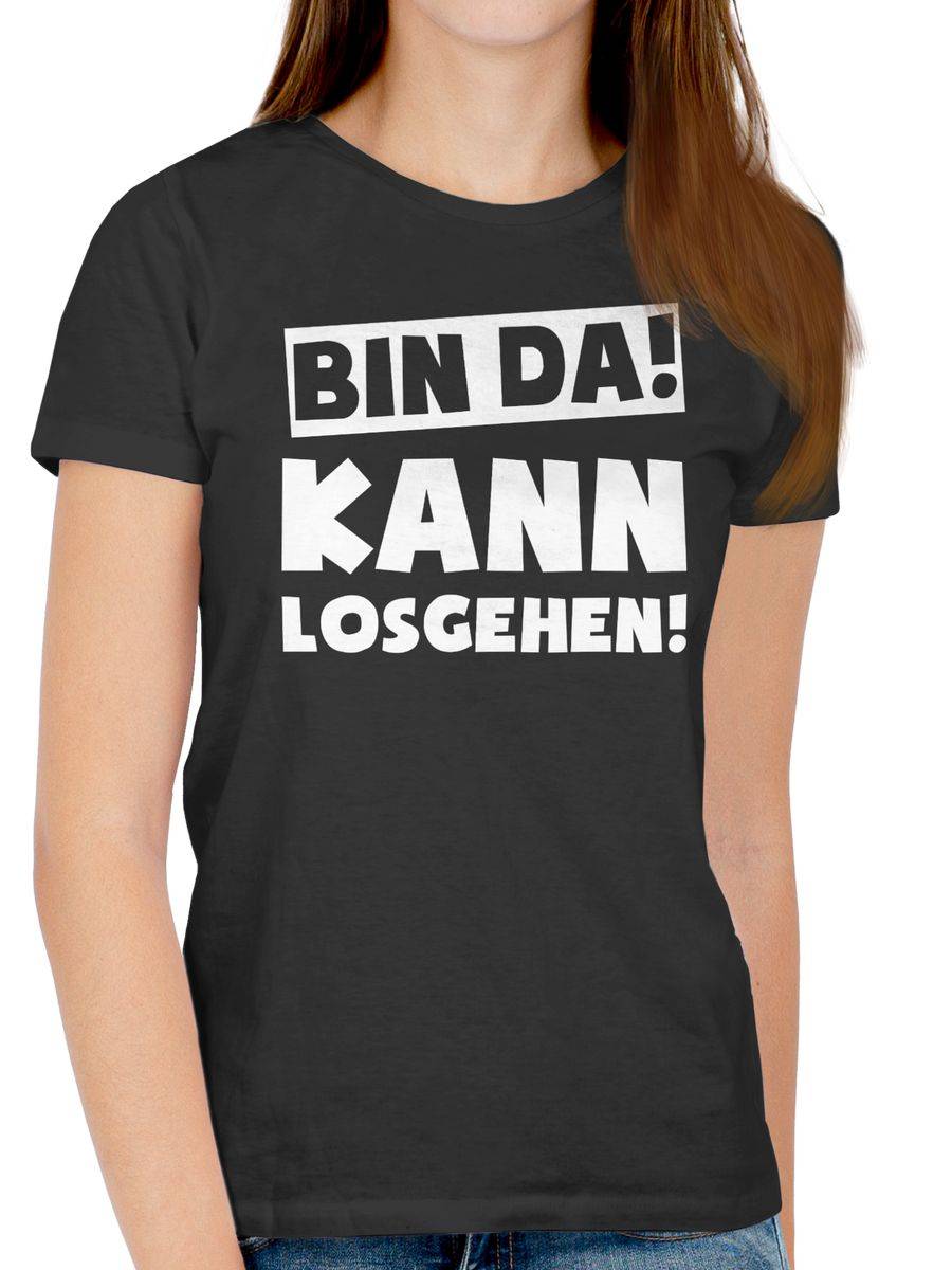 Shirtracer Bin Da Kann Losgehen: T-Shirt Rucksack Shirtracer