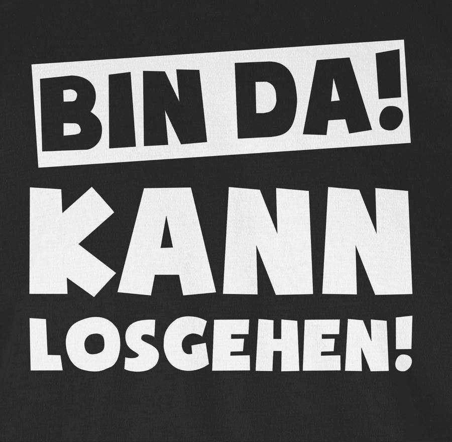 Shirtracer Bin Da Kann Losgehen: T-Shirt Rucksack Shirtracer