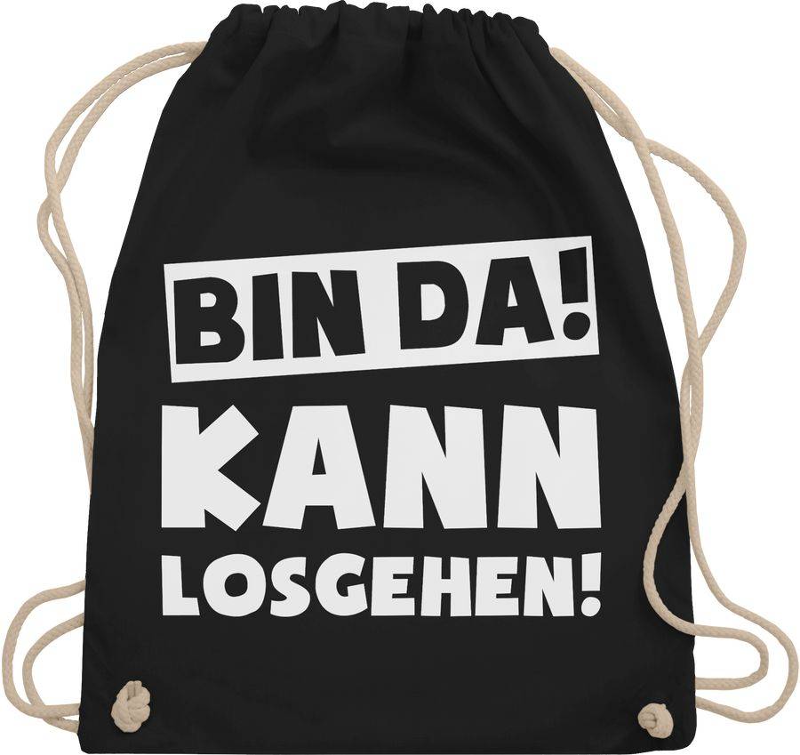Shirtracer Bin da kann losgehen: T-Shirt Rucksack Shirtracer