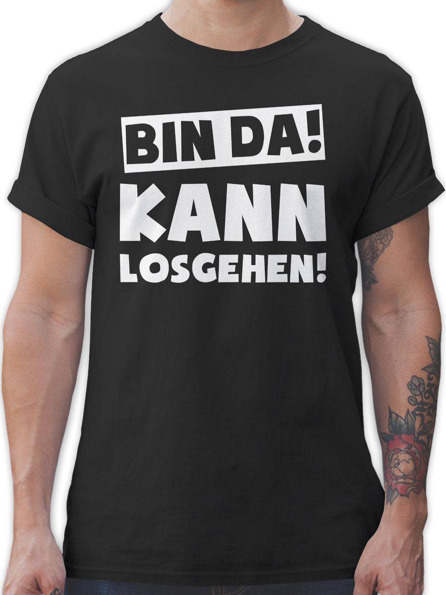 Shirtracer Bin da kann losgehen: T-Shirt Rucksack Shirtracer