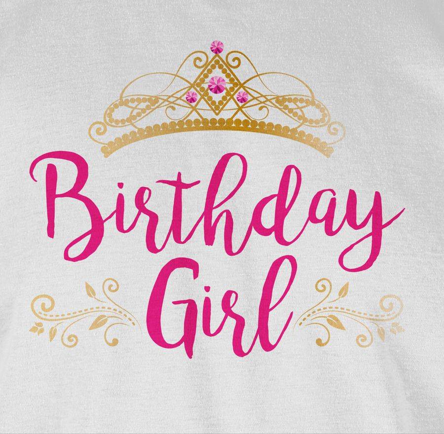 Shirtracer Birthday Girl Krone: T-Shirt Turnbeutel Shirtracer