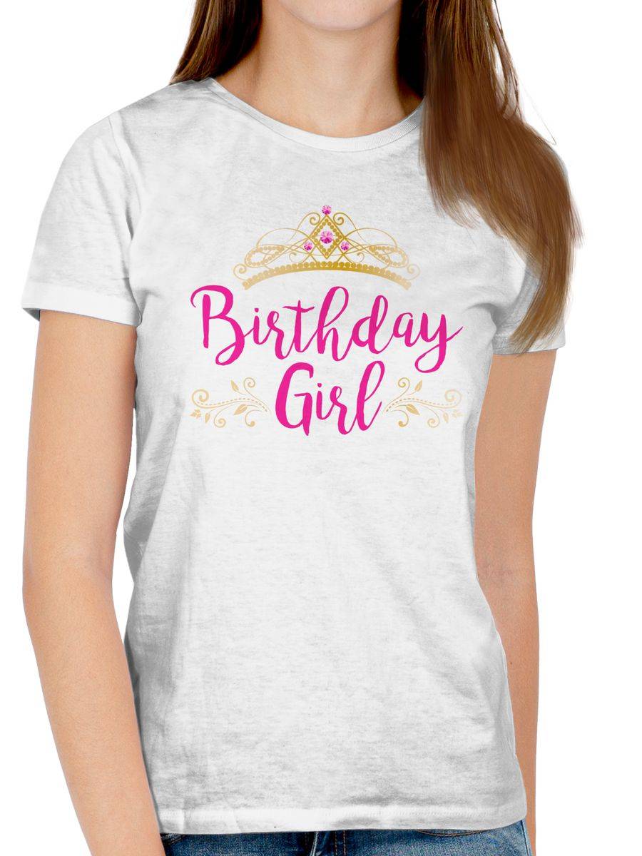 Shirtracer Birthday Girl Krone: T-Shirt Turnbeutel Shirtracer