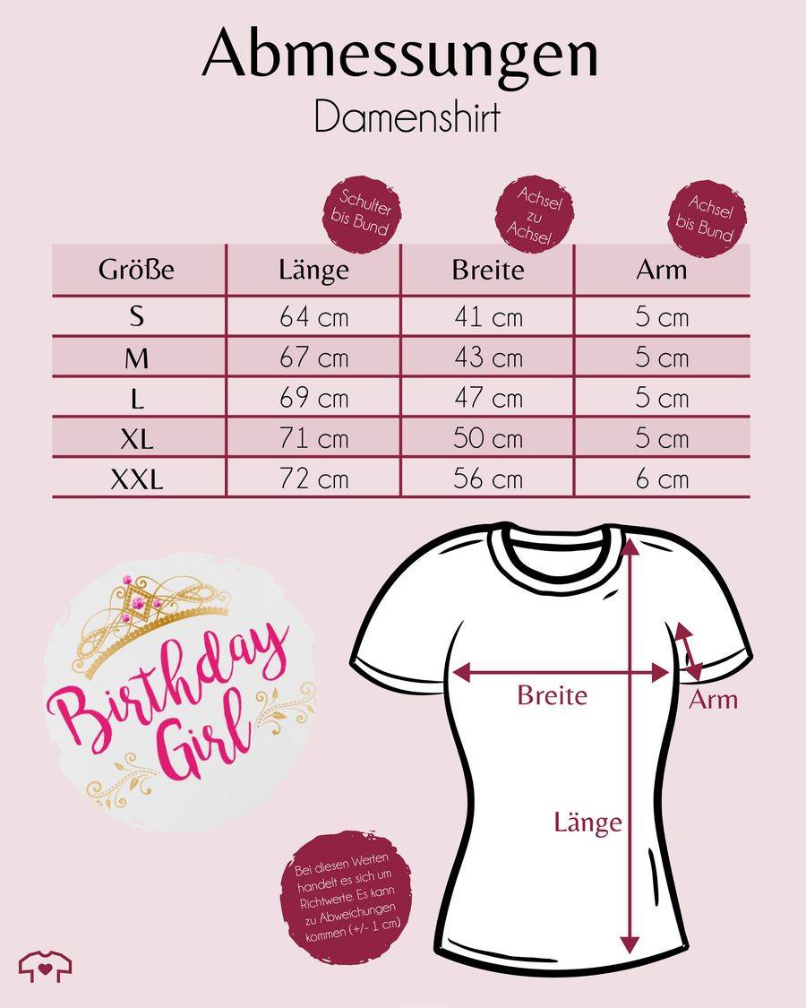 Shirtracer Birthday Girl Krone: T-Shirt Turnbeutel Shirtracer