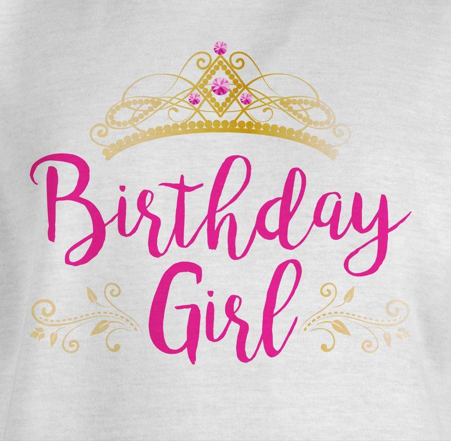 Shirtracer Birthday Girl Krone: T-Shirt Turnbeutel Shirtracer