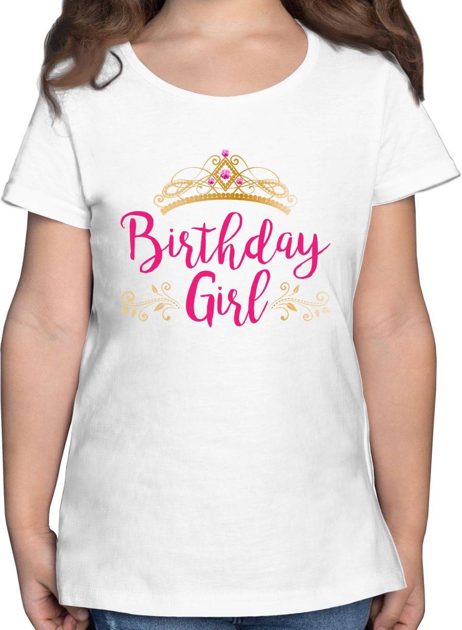 Shirtracer Birthday Girl Krone: T-Shirt Turnbeutel Shirtracer