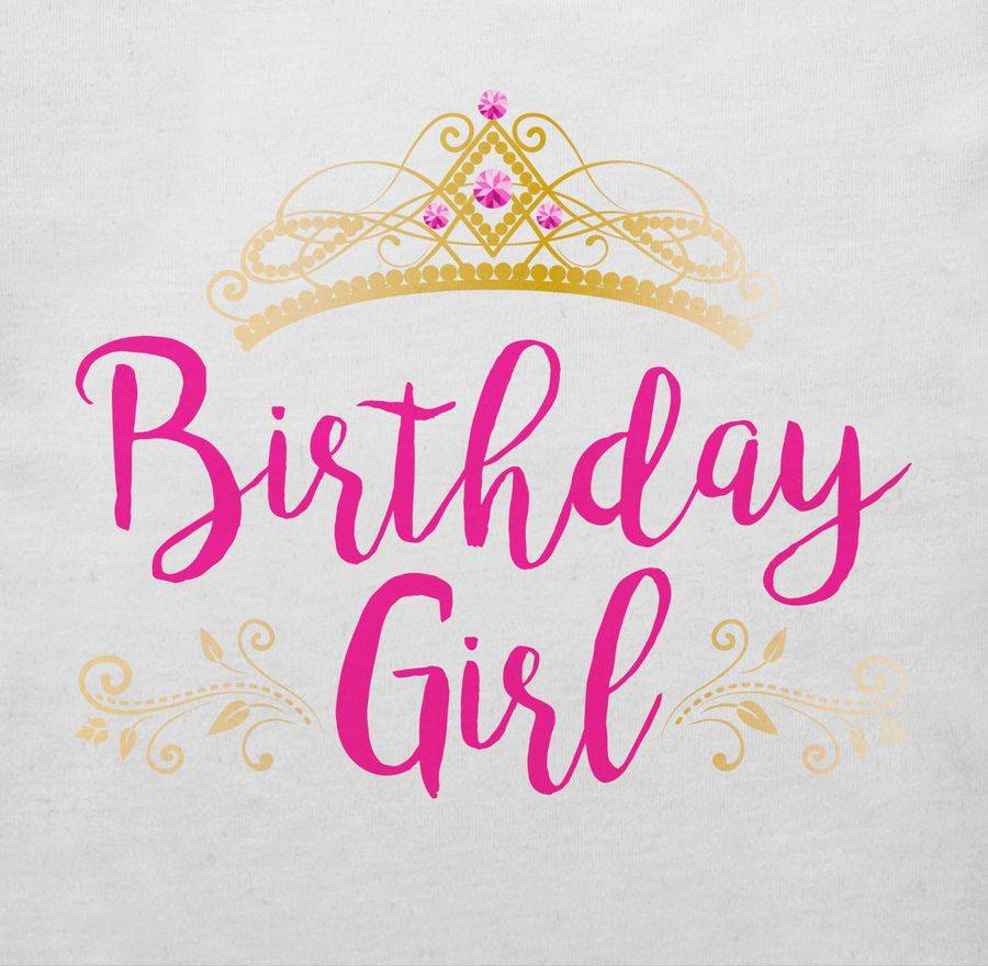 Shirtracer Birthday Girl Krone: T-Shirt Turnbeutel Shirtracer