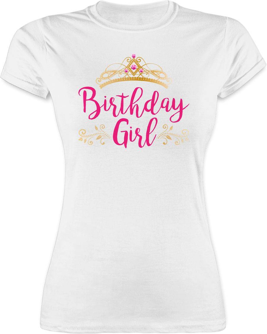 Shirtracer Birthday Girl Krone: T-Shirt Turnbeutel Shirtracer