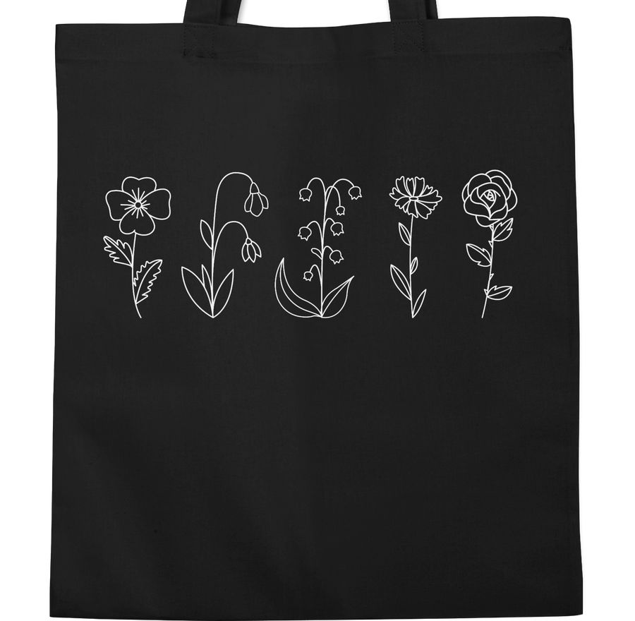 Shirtracer Blumen Lineart Weiß Shirts & Mehr Shirtracer