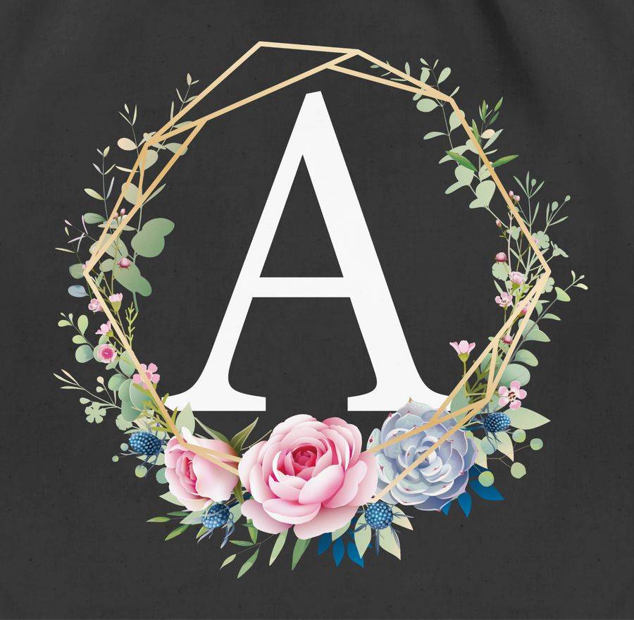 Shirtracer Blumenkranz Mit Buchstabe A: Tshirt Gym Bag Shirtracer