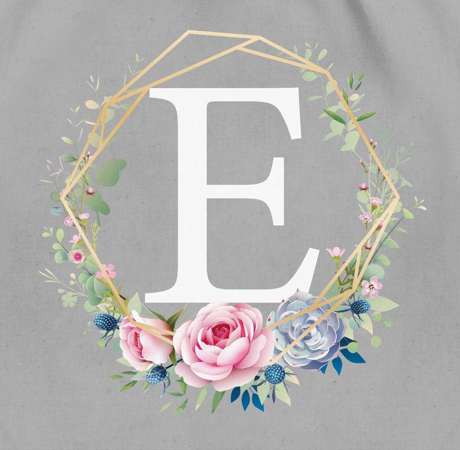 Shirtracer Blumenkranz Mit Buchstabe E: T-Shirt Rucksack Shirtracer