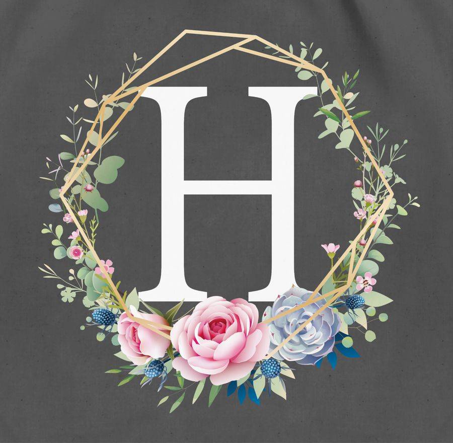 Shirtracer Blumenkranz Mit Buchstabe H: Tshirt Gym Bag Shirtracer
