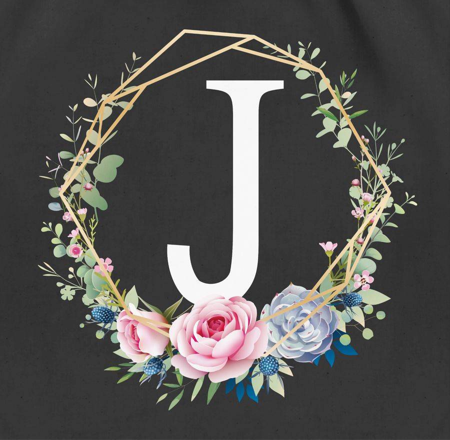 Shirtracer Blumenkranz Mit Buchstabe J Shirts & Mehr Shirtracer