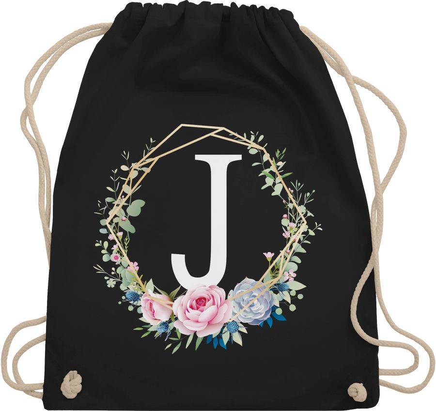 Shirtracer Blumenkranz mit Buchstabe J Shirts & Mehr Shirtracer