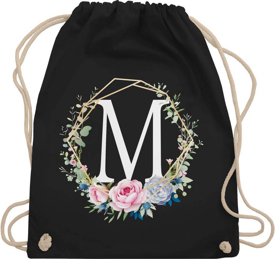 Shirtracer Blumenkranz mit Buchstabe M Shirts & Mehr Shirtracer