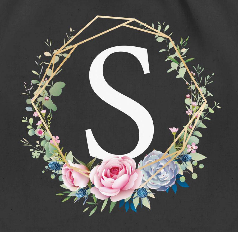 Shirtracer Blumenkranz Mit Buchstabe S: Tshirt Gym Bag Shirtracer