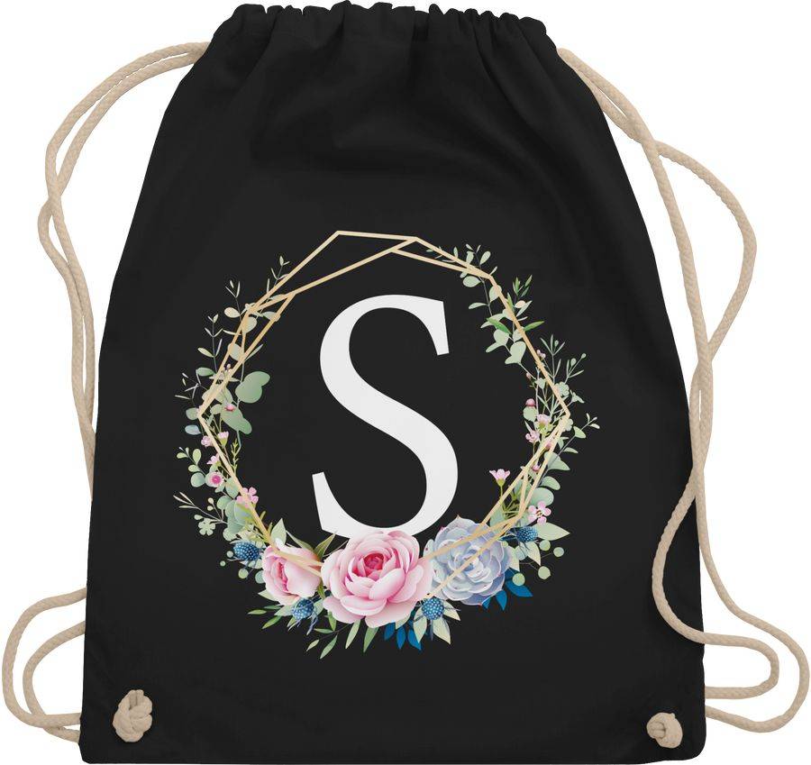 Shirtracer Blumenkranz Mit Buchstabe S: Tshirt Gym Bag Shirtracer
