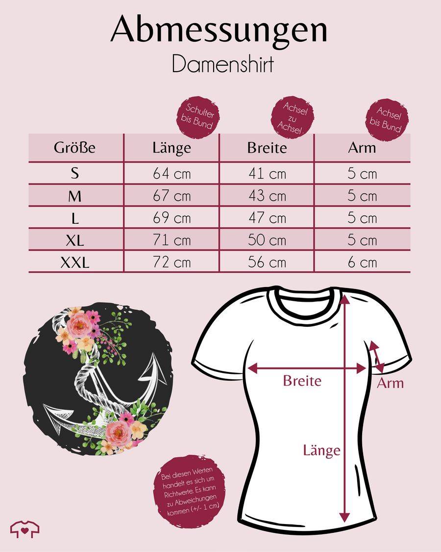 Shirtracer Blumiger Anker - Weiß: T-Shirt Turnbeutel Shirtracer
