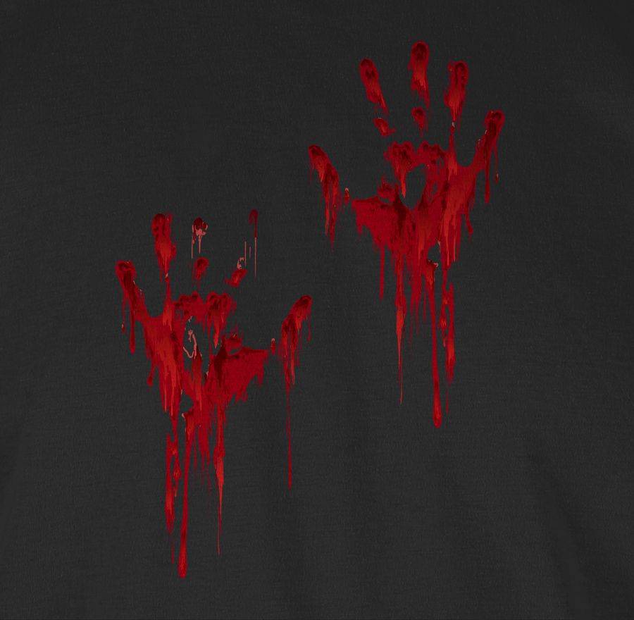 Shirtracer Blutige Hände Blut Handabdruck Blutverschmiert Blutiges Blutspritzer Handabdrück Shirtracer