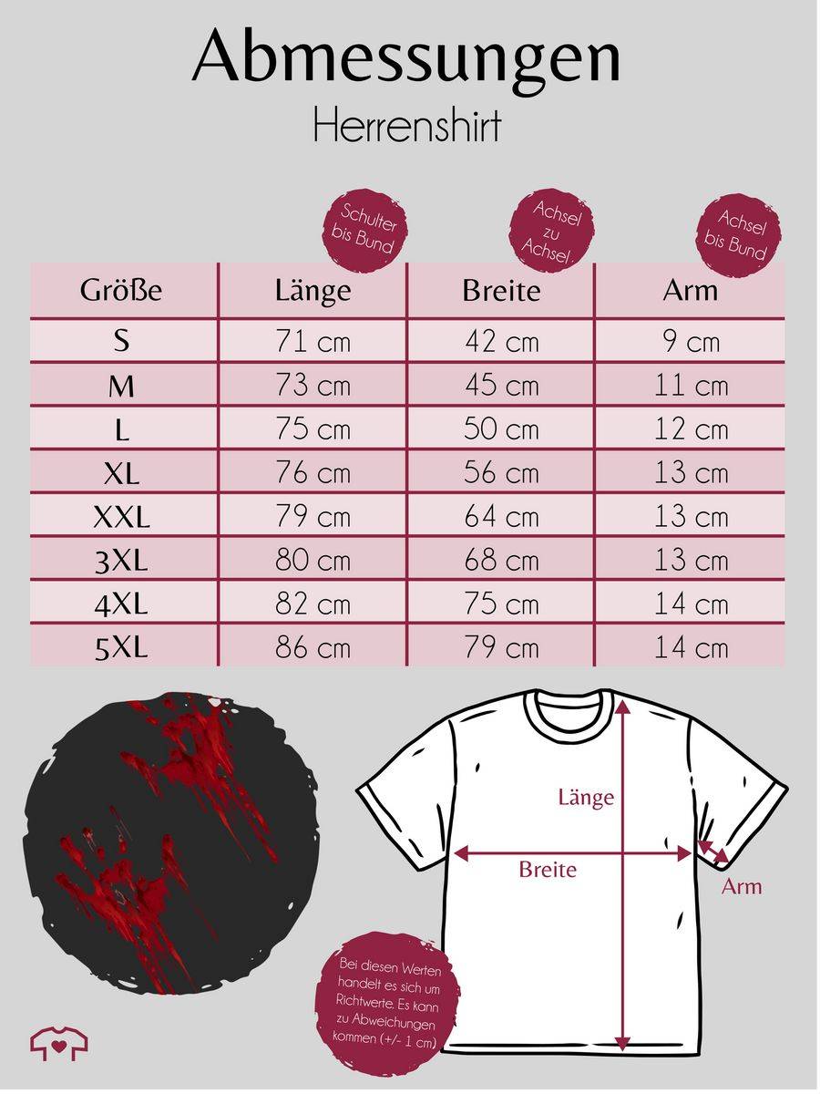 Shirtracer Blutige Hände Blut Handabdruck Blutverschmiert Blutiges Blutspritzer Handabdrück Shirtracer