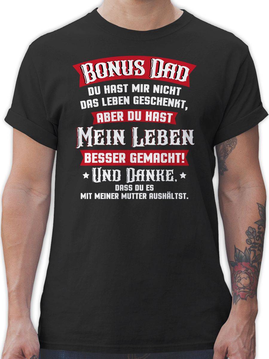 Shirtracer Bonus Dad - rot/weiß: Tshirt Gym Bag Shirtracer