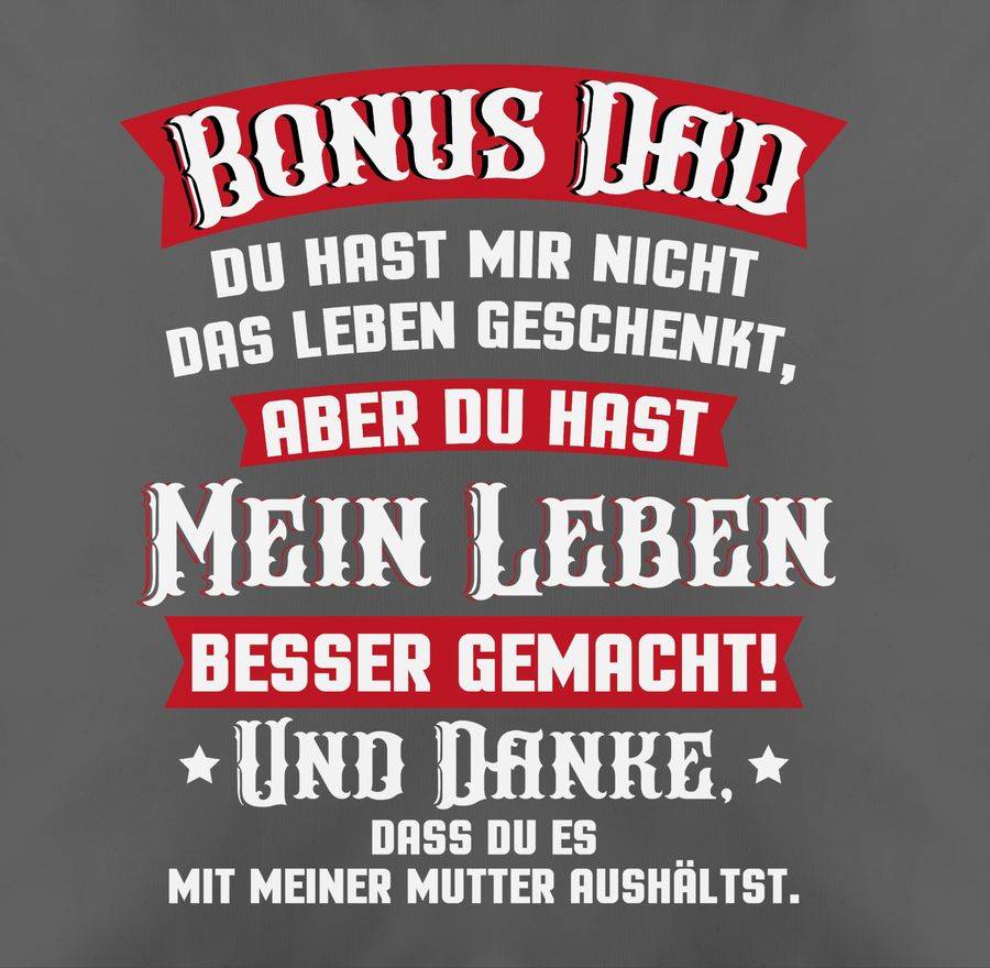 Shirtracer Bonus Dad - Rot/weiß: Tshirt Gym Bag Shirtracer