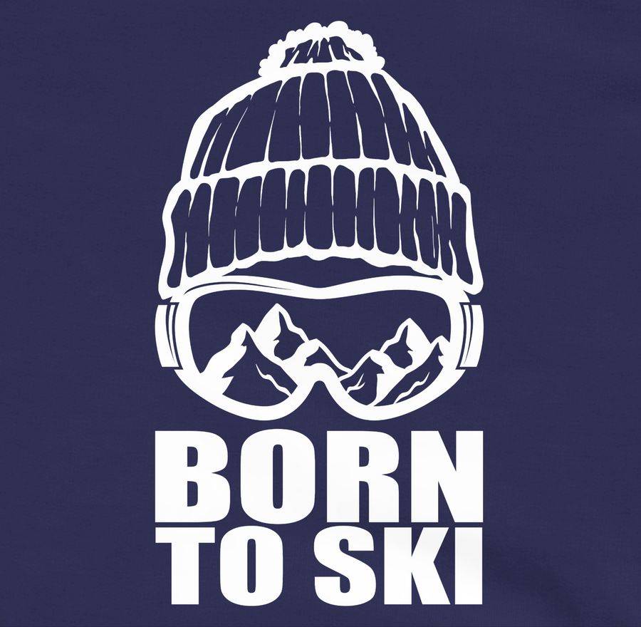 Shirtracer Born To Ski: Tshirt Turnbeutel Shirtracer