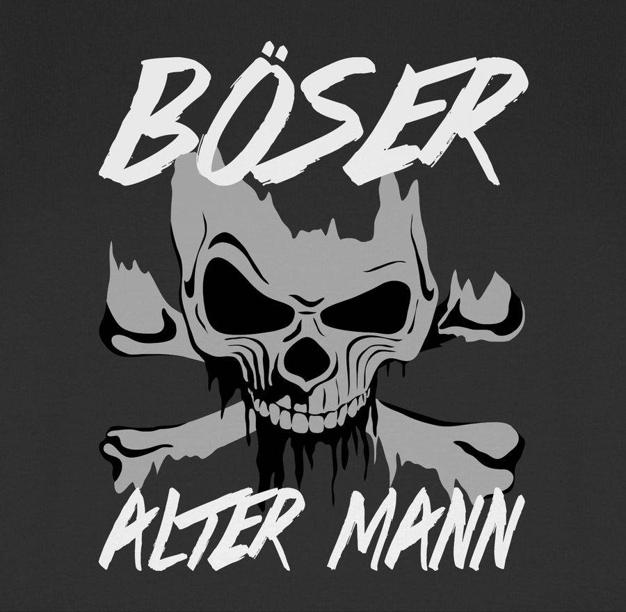 Shirtracer Böser Alter Mann - Grau/weiß Shirts & Mehr Shirtracer