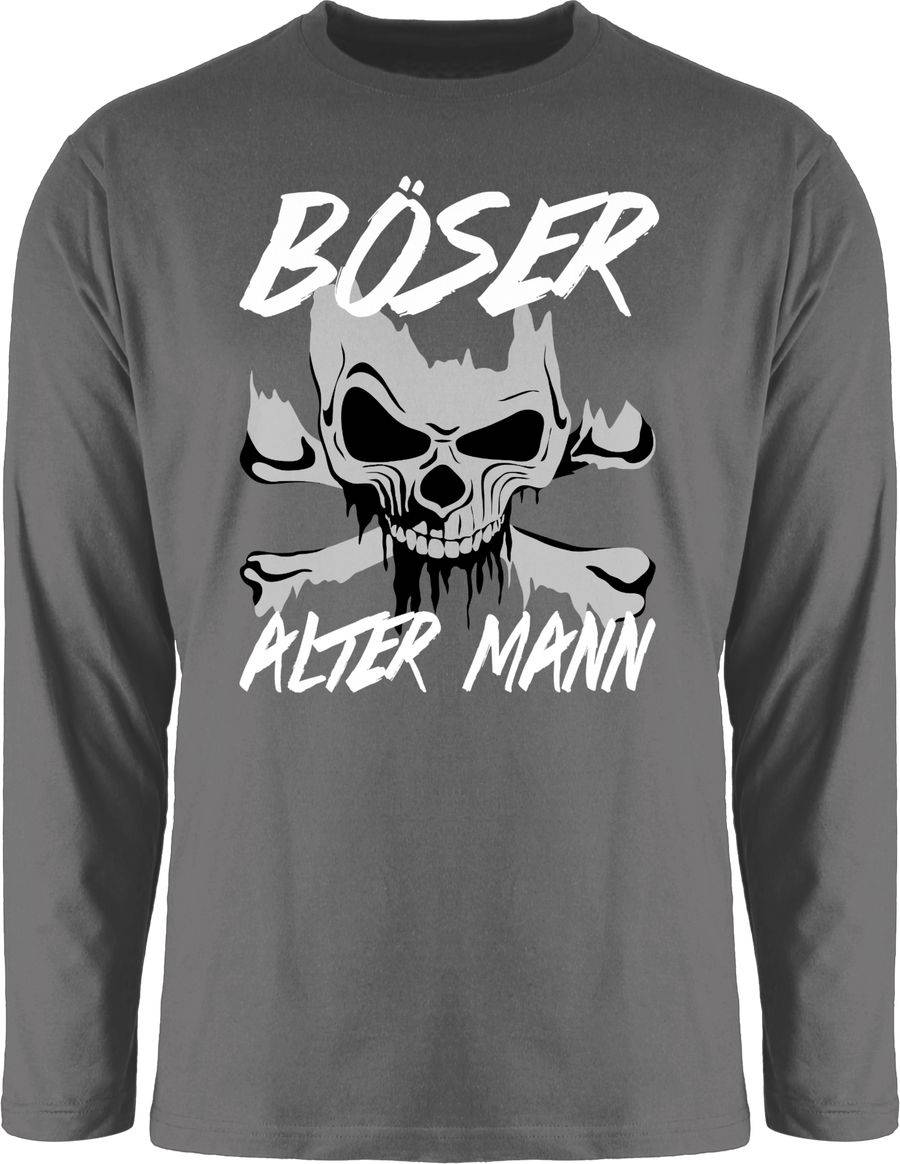 Shirtracer Böser alter Mann - grau/weiß Shirts & Mehr Shirtracer