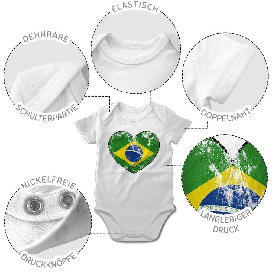 Shirtracer Brasilien Vintage Herz Shirts & Mehr Shirtracer