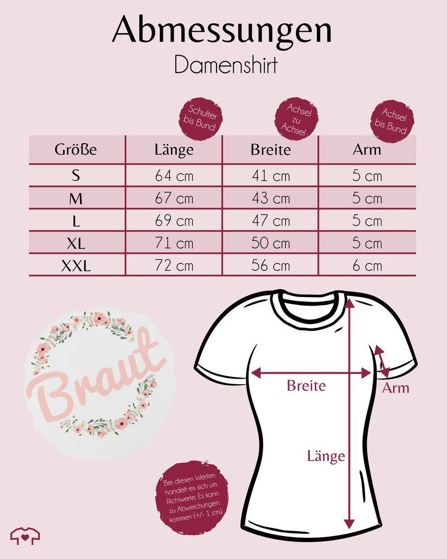 Shirtracer Braut Blumenkranz Rosa Shirts & Mehr Shirtracer