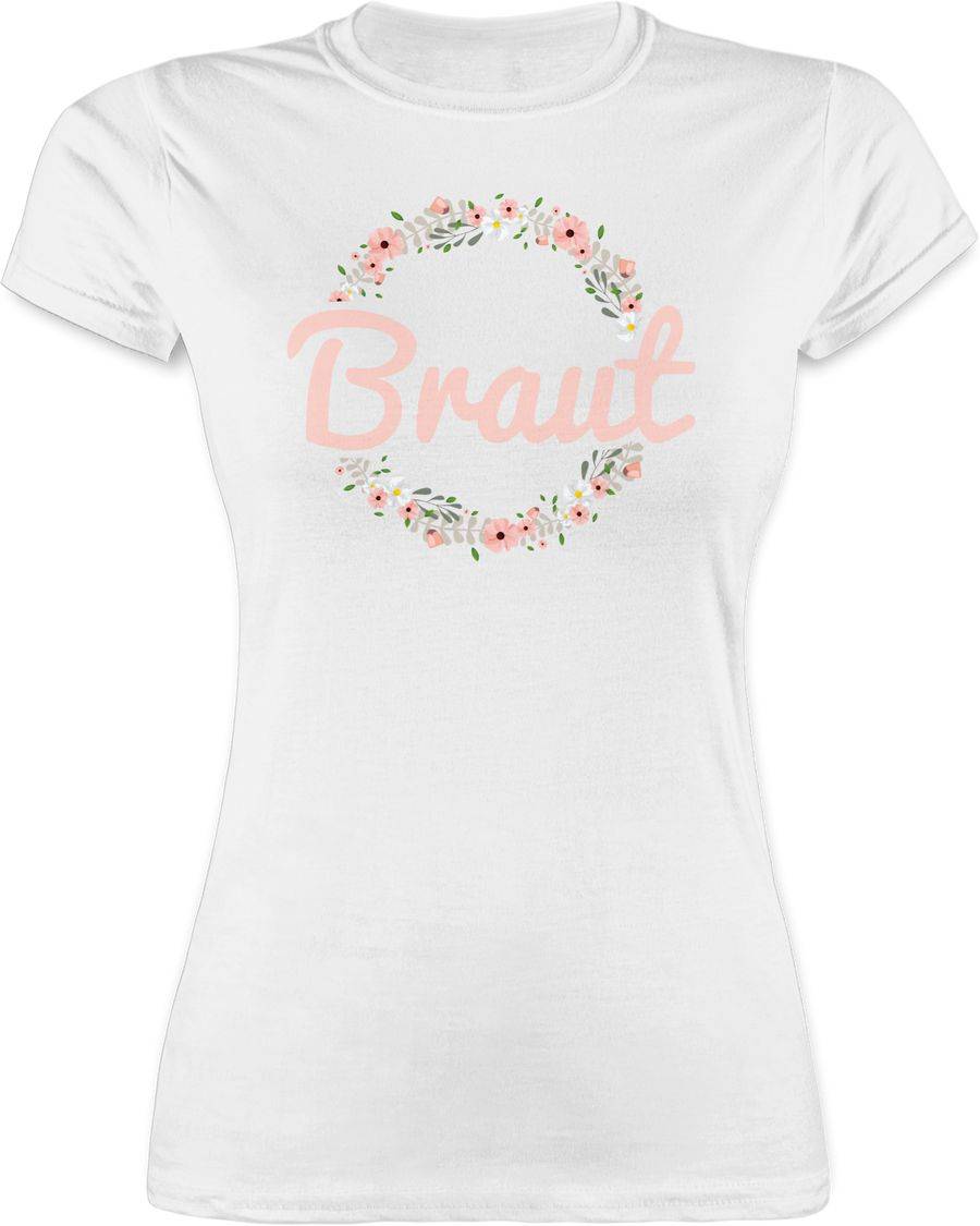 Shirtracer Braut Blumenkranz rosa Shirts & Mehr Shirtracer