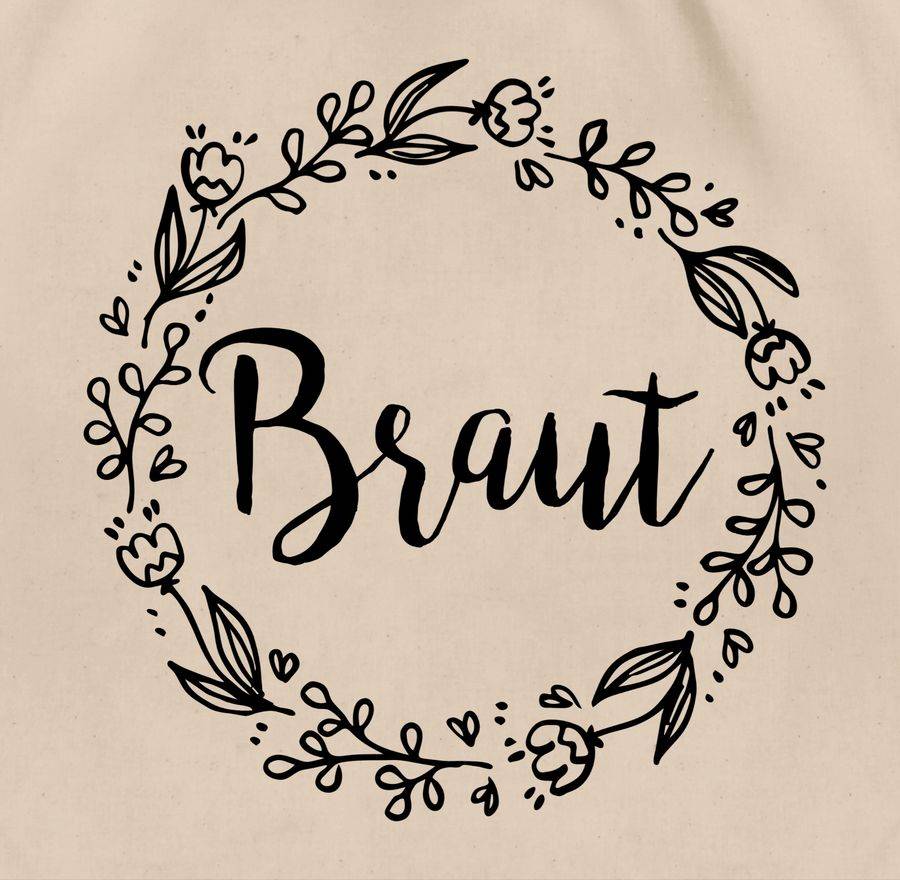 Shirtracer Braut Blumenkranz Schwarz: T-Shirt Gym Bag Shirtracer