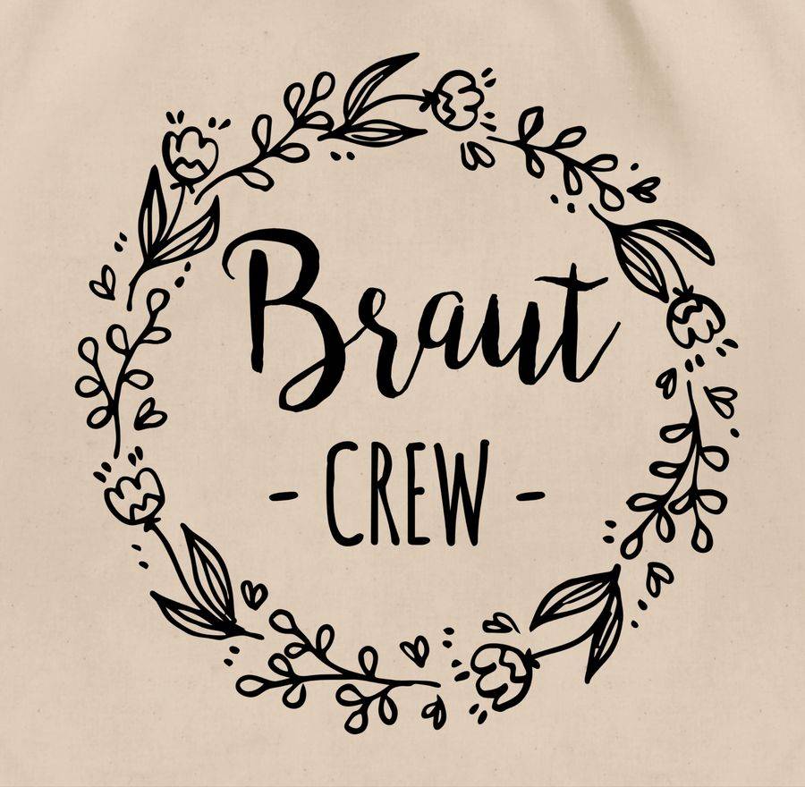 Shirtracer Braut Crew Blumenkranz Schwarz Shirts & Mehr Shirtracer