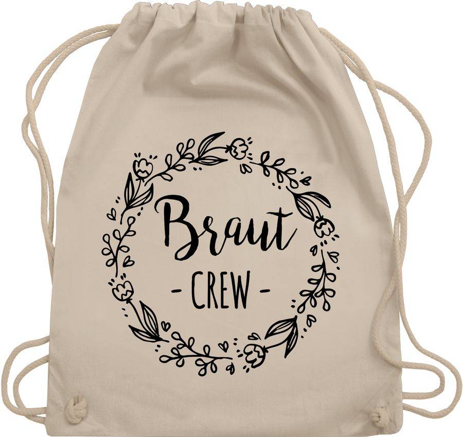 Shirtracer Braut Crew Blumenkranz schwarz Shirts & Mehr Shirtracer