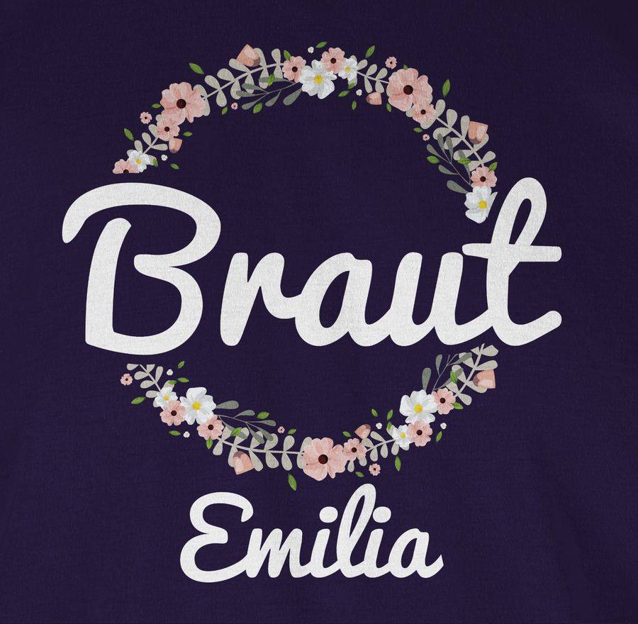 Shirtracer Braut Mit Blumenkranz Weiss Shirts & Mehr Shirtracer