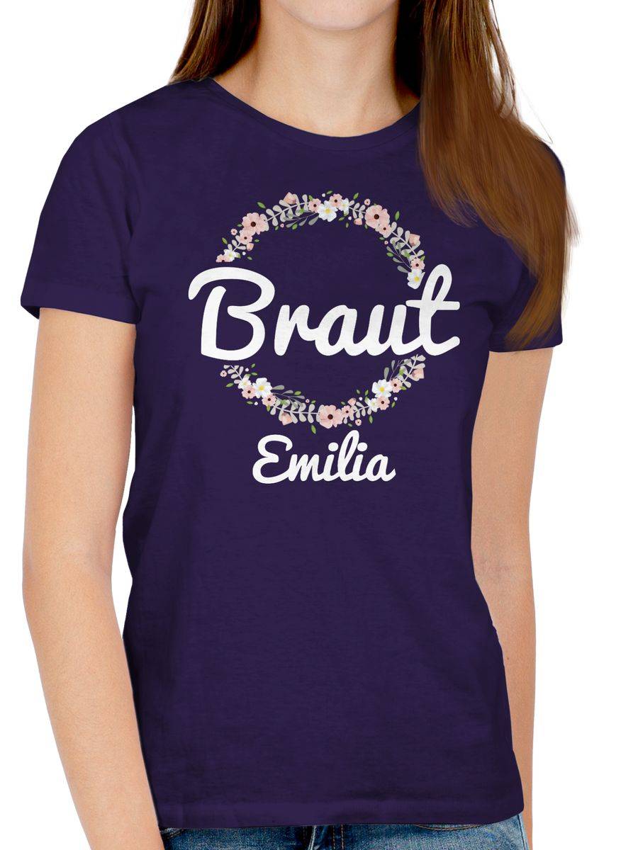 Shirtracer Braut Mit Blumenkranz Weiss Shirts & Mehr Shirtracer