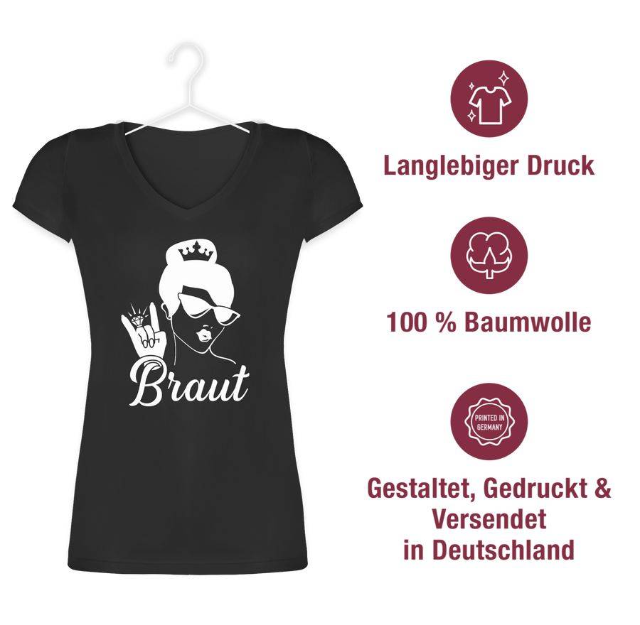 Shirtracer Braut Mit Ring Weiß Shirts & Mehr Shirtracer